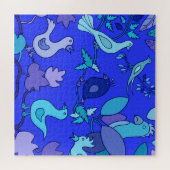 Blauwe Vogels Legpuzzel (Horizontaal)