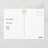 Blauwe vogels Lichtblauw Briefkaart (Achterkant)