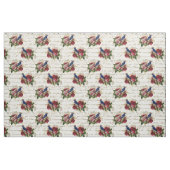blauwe vogels met kronen en Rozen Stof (Fat Quarter)