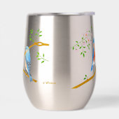 Blauwe vogels met monogram (Links)