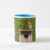 blauwe vogels mok (Midden)