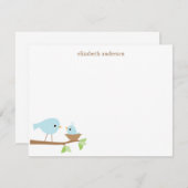 Blauwe vogels neste Baby shower Bedankt voor je ka (Voorkant / Achterkant)