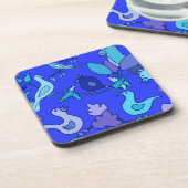 Blauwe vogels onderzetter (Linkerzijde)