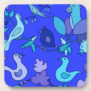 Blauwe vogels onderzetter