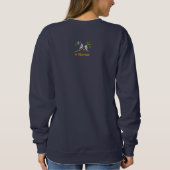 Blauwe Vogels Paar Donkerblauwe Sweatshirt (Achterkant)