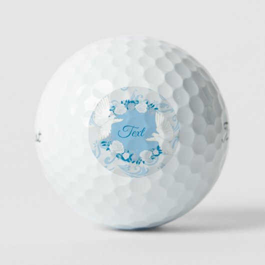 blauwe vogels patroon golfballen (Voorkant)