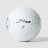 blauwe vogels patroon golfballen (Logo)