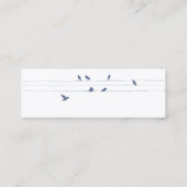 Blauwe vogels - Skinny Mini Visitekaartje (Achterkant)