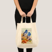 Blauwe vogels tote bag (Voorkant (product))