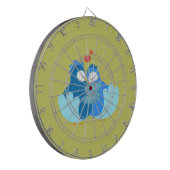 " blauwe vogels uit liefde " dartbord (Voorkant Links)
