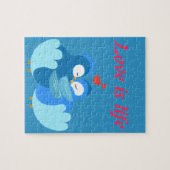 " blauwe vogels uit liefde " legpuzzel (Horizontaal)