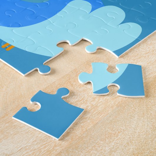 " blauwe vogels uit liefde " legpuzzel (Zijkant)