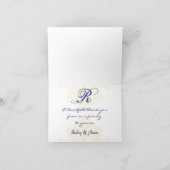 Blauwe Vogels van Geluk Bedankkaart (Binnen)