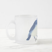 Blauwe Vogels van Liefde Matglas Koffiemok (Links)