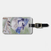 BLAUWE VOGELS VAN PARADISE BAGAGELABEL (Voorkant horizontaal)