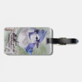 BLAUWE VOGELS VAN PARADISE BAGAGELABEL (Achterkant horizontaal)