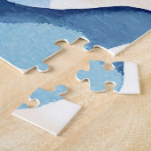 Blauwe vogels vliegen | Moderne Waterverf Legpuzzel (Zijkant)