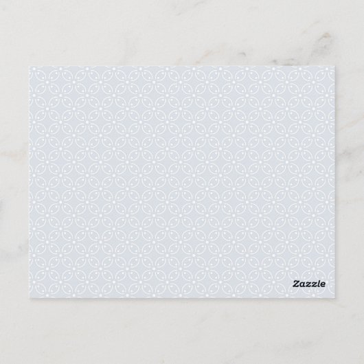 Blauwe Vogels Winter Trouwtafel Nummer Briefkaart (Achterkant)