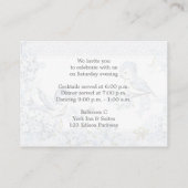  Blauwe Vogels Winter Wed Receptie Enclosure Informatiekaartje (Achterkant)