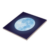 Blauwe Volle Maan Tegel Tegeltje (Zijkant)