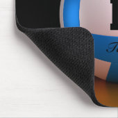 Blauwe volleybal muismat (Hoek)