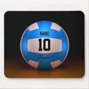 Blauwe volleybal muismat