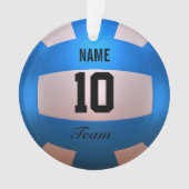 Blauwe volleybal ornament (voorkant)