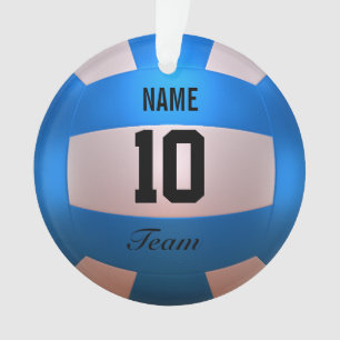 Blauwe volleybal ornament
