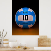 Blauwe volleybal poster (Keuken)