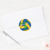 Blauwe volleybal Sticker Sport Kinderen Birthday P (Envelop)