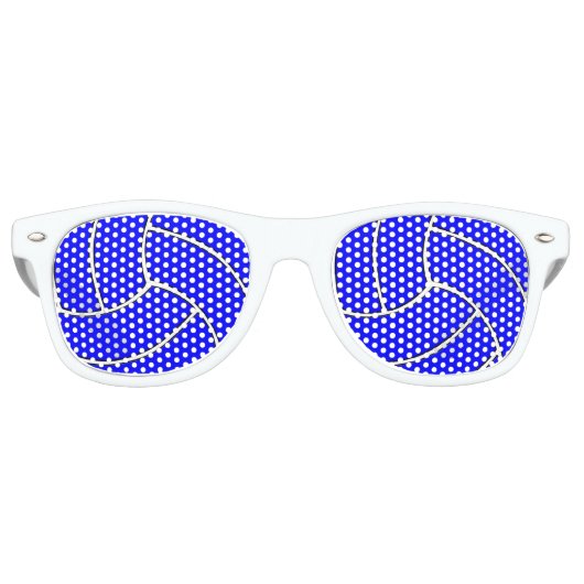 Blauwe Volleyball Party Shades zonnebril (Voorkant)