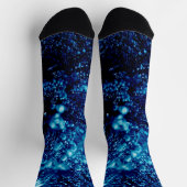 Blauwe vonken Abstract Bevroren bellen Sokken (Top)