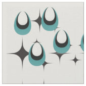 blauwe vormen Mid Century Moderne Stof (Close Up)