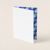 Blauwe Vormen Verjaardag Folie Kaarten (Voorkant)