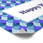 Blauwe Vormen Verjaardag Poster (Hoek)