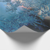 Blauwe vorst Winterkerstavond Cadeaupapier (Hoek)
