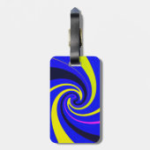 Blauwe vortex bagagelabel (Achterkant verticaal)