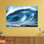 Blauwe Vortex Canvas Afdruk (Insitu (Woonkamer))