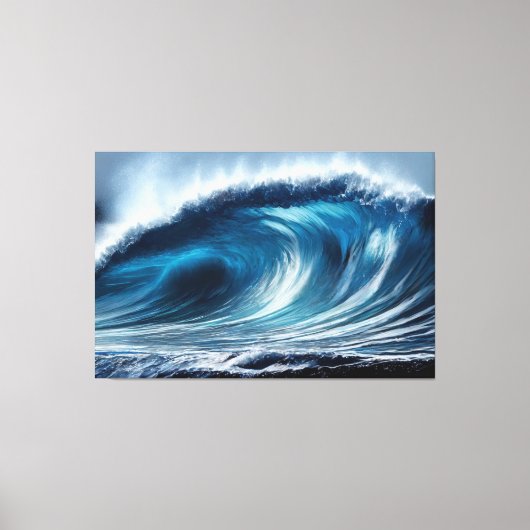 Blauwe Vortex Canvas Afdruk (Voorkant)