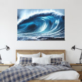 Blauwe Vortex Canvas Afdruk (Insitu (Slaapkamer))