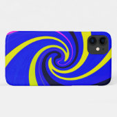 Blauwe vortex Case-Mate iPhone case (Achterkant (horizontaal))