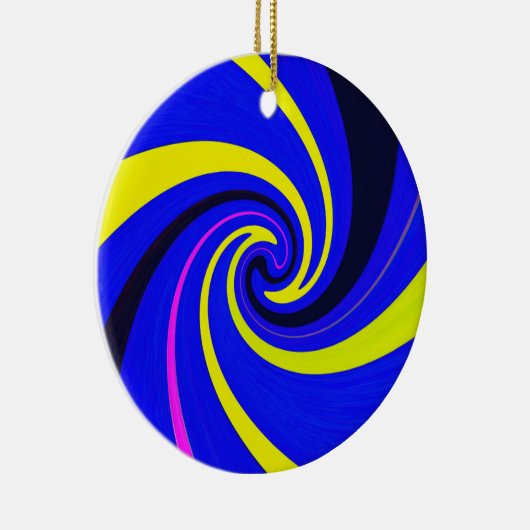 Blauwe vortex keramisch ornament (Rechts)
