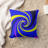 Blauwe vortex kussen (Deken)