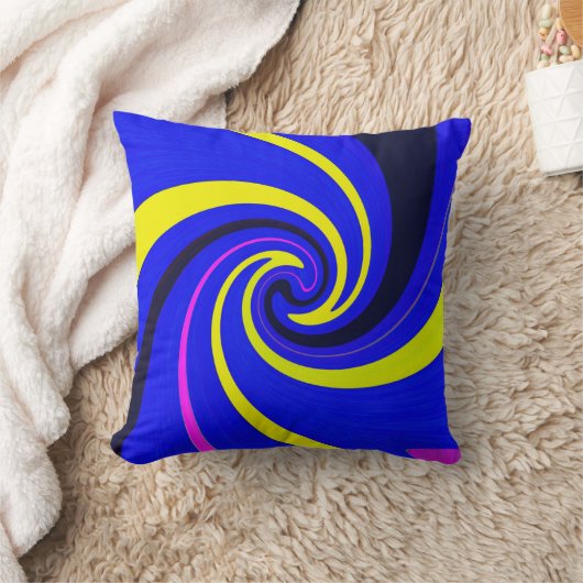 Blauwe vortex kussen (Deken)