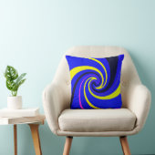 Blauwe vortex kussen (Stoel)