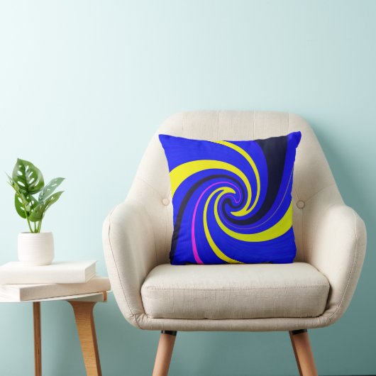 Blauwe vortex kussen (Stoel)