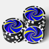 Blauwe vortex poker chips (Opstapeling)