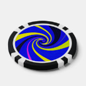 Blauwe vortex poker chips (Enkel)