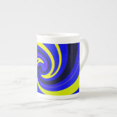 Blauwe vortex porselein kop (Voorkant rechts)