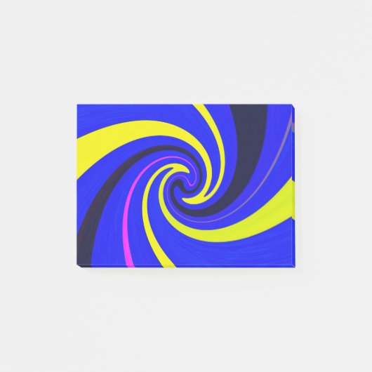 Blauwe vortex post-it® notes (Voorkant)